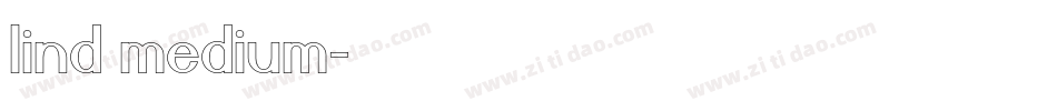 lind medium字体转换